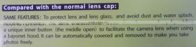 Auto lens cap for panasonic DMC-LX5