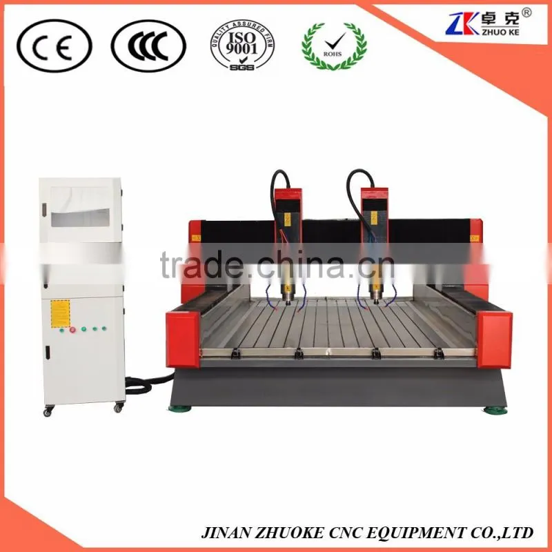 Double Spindle 5.5Kw Stone Router CNC Engraving Machine CNC Router Stone 1300*2500mm With NCStudio Control System ZK-1325