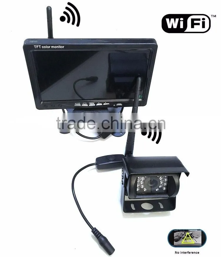 7 inch lcd screen wide degree car truck security night vision waterproof reverse camera system kit