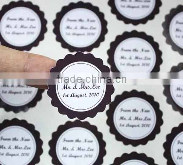 different paper material sticker lablel printing from china