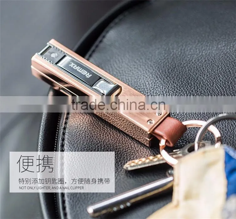 Remax usb Metal lighter /lighters smoking accessories /Electronic Key Chain cigarette lighter