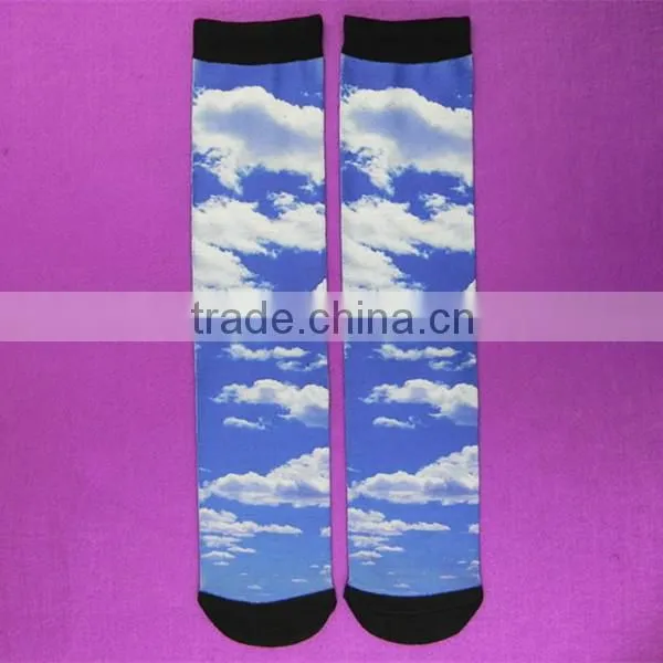 2015 Custom Made Newest Sublimation Printing Non-trace printing socks