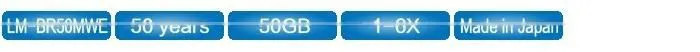 Panasonic 50GB Blu ray Double Layer Recordable Disc BD-R DL, model:LM-BR50MWE