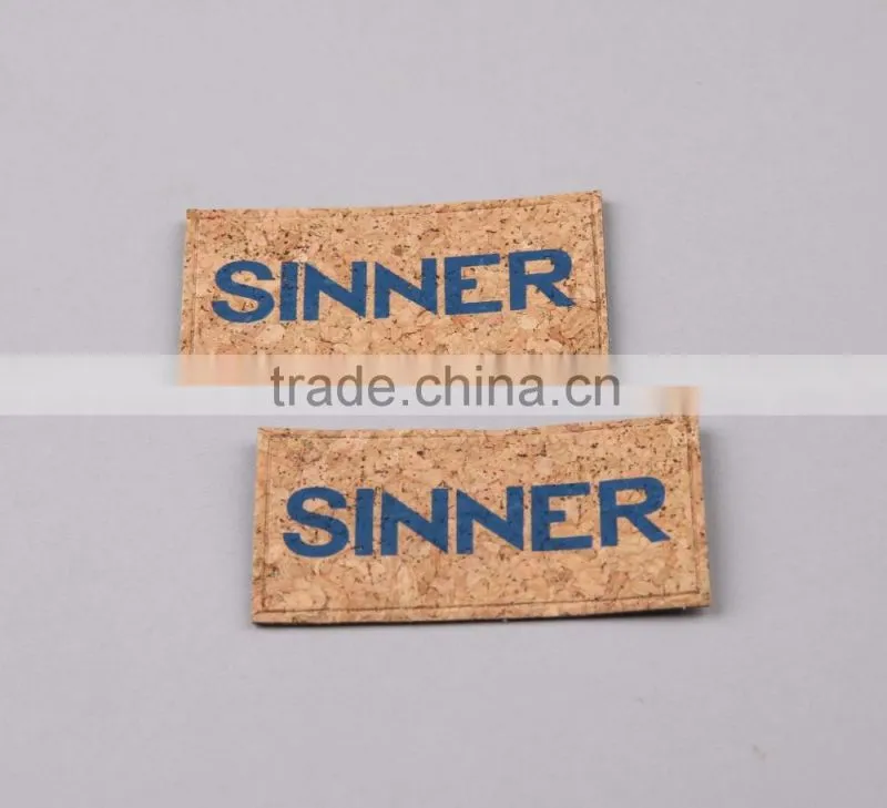 Tree/Cork Pattern Printing Logo Faux Leather Patch