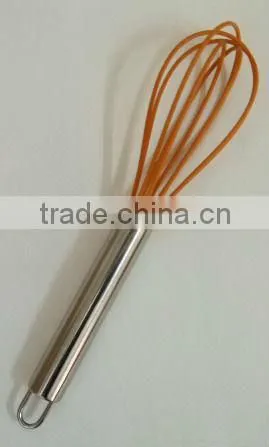 Colorful Silicone Egg Whisk With Stainless Steel Handle