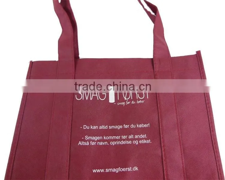 Durable Black Non-woven Shopping Bag wine bags bulk