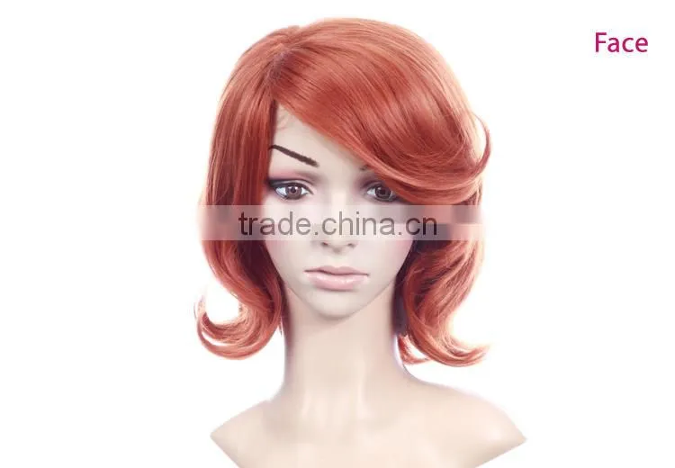 Guangzhou factory wholesale blonde/red/brown short rose fashion hair wig