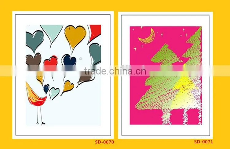 Wall decoration canvas painting of Chrismas tree