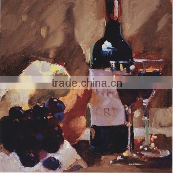 Ready to hang cheap wine canvas oil painting