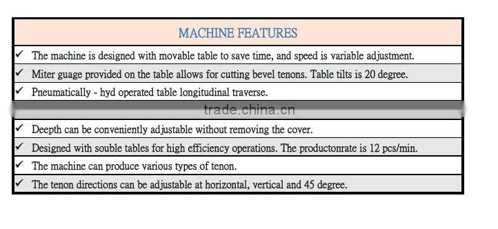 combination wood work tenon machine
