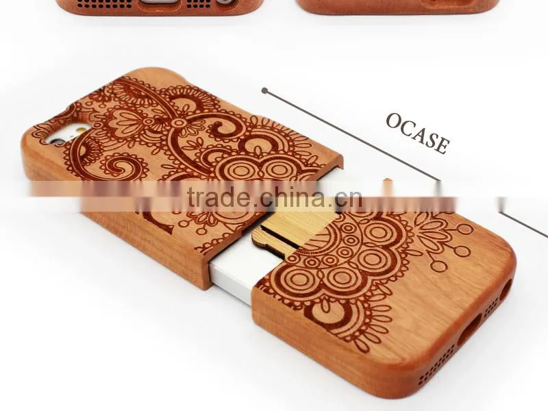 Luxury mobile phone case made of cherry wood for iphone 4s case.
