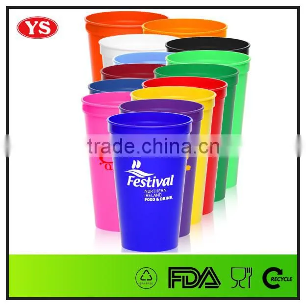 22 oz pp material plastic stadium cup
