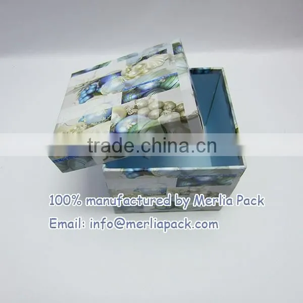 LED Lights Xmas Decorations Paper Box Handmade 2016 Lid and Base Box