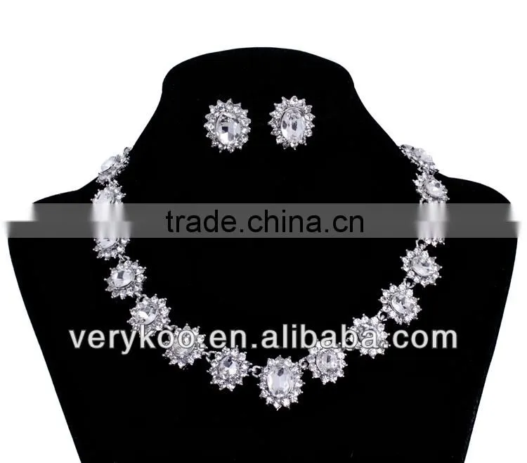 Indian artificial fashion pearl drop brdal earrings and necklace set,fashon bridal jewelry set