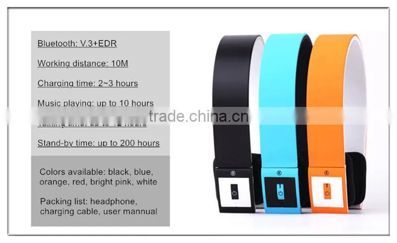 New products on china market wireless stereo Bluetooth headphone(OS-BH23)