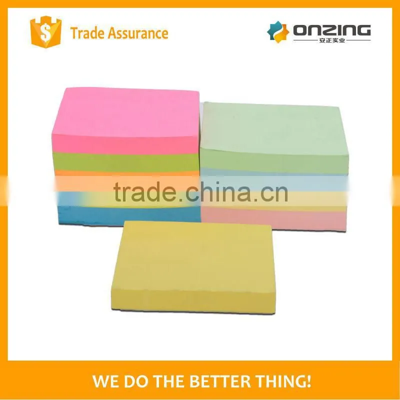 Onzing good quality standard color paper memo note cube