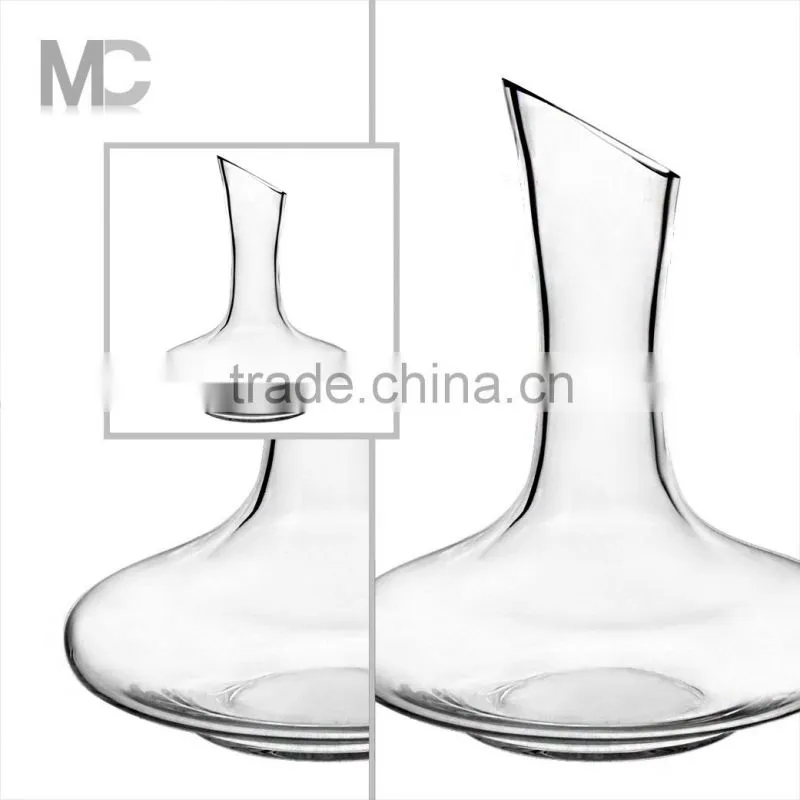 Fancy handmade clear single glass wine decanter