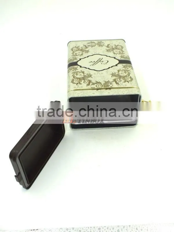 Retangular Metal Tin Boxes Sealed With Plastic Lid