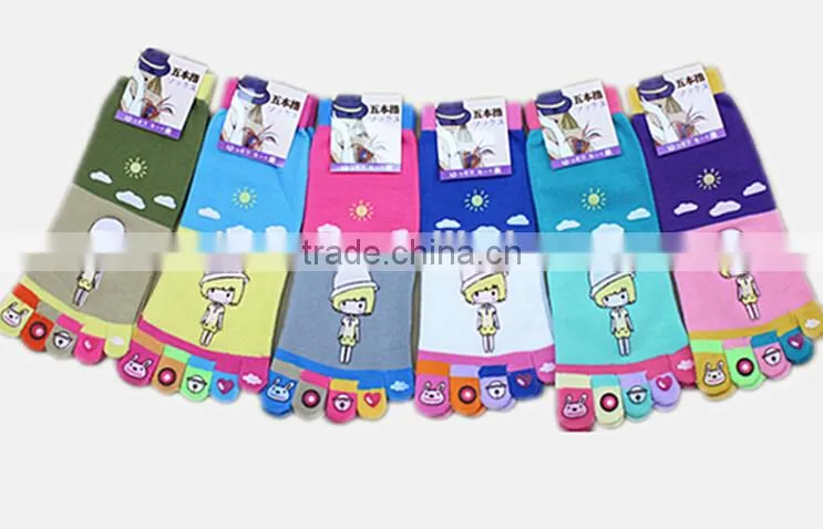 Women's five toe socks,Rilakkuma toe socks, lovey cartoon toe socks