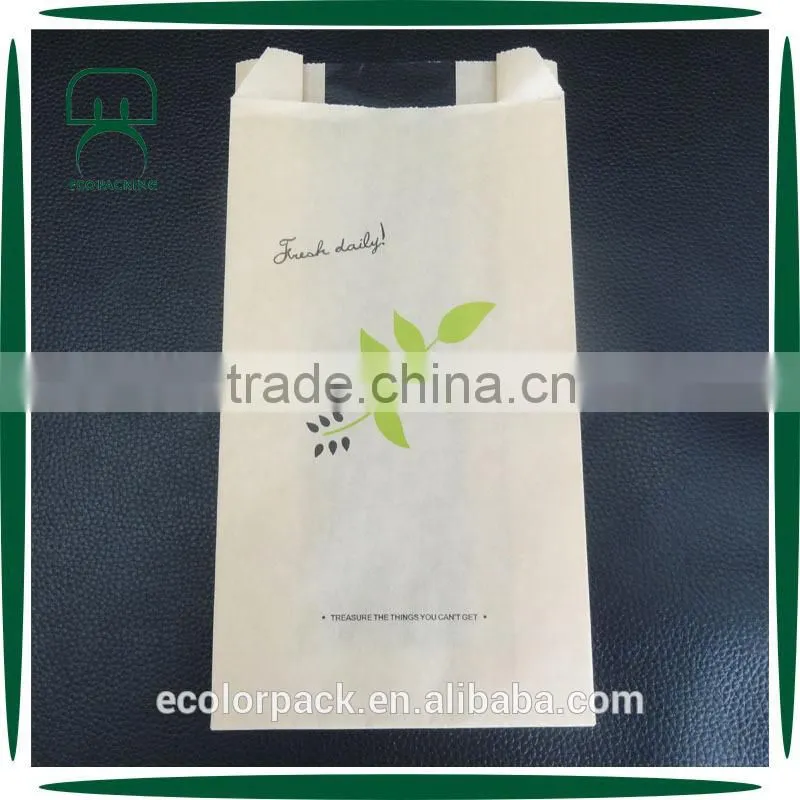 Custom Logo Food Grade Greaseproof Paper Bread Bag