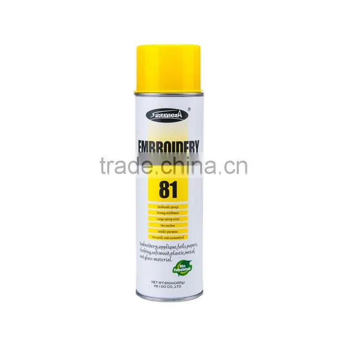 Strong Adhesiveness Embroidery Spray Contact Nylon Fabric Adhesive For Garment
