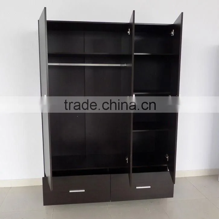 3 doors custom wooden wall wardrobe closet