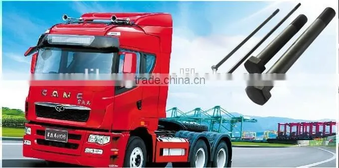 High strength truck wheel hub bolts and nuts