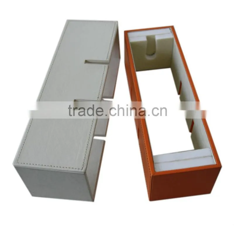 Personalized customized fashion creative cheapest leather wine rack 1 bottle wine package