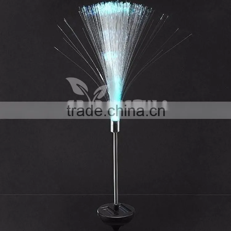 novelty solar stake professional color changing fiber optic lamp