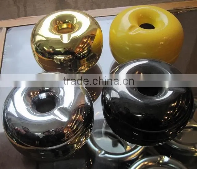 Apple shape metal round ashtray