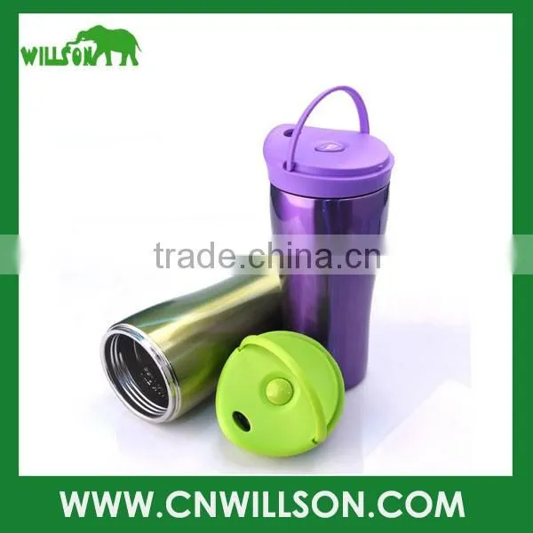 Fashion top grade stainless steel office/travel vacuum mug