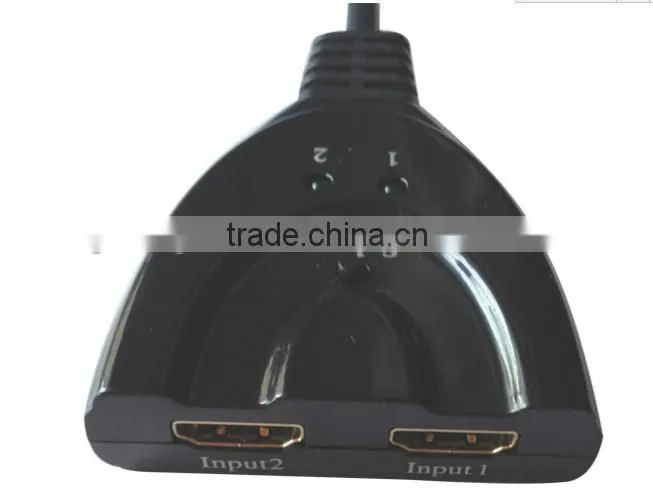 2 Port HDMI Switch / Switcher / Selector / Splitter With Accessory Wire Winder
