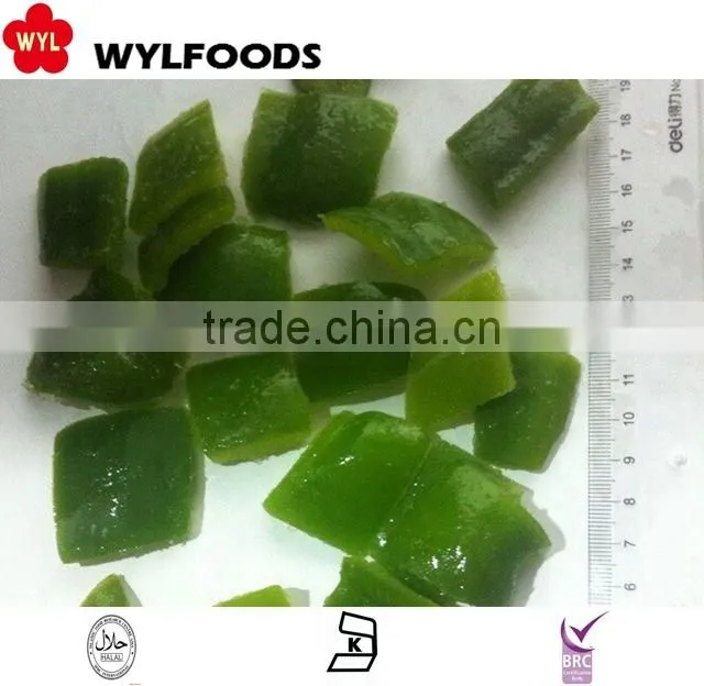 IQFprice for frozen Sweet pepper green cube