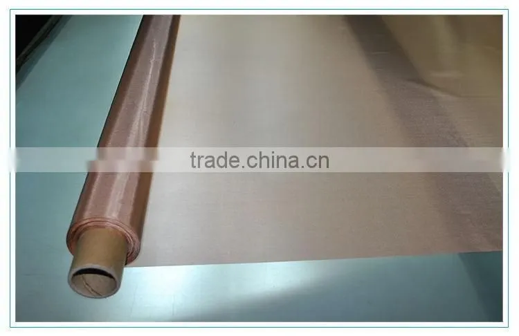 220 Mesh Plain Weave Brass Wire Mesh Filtering Mesh