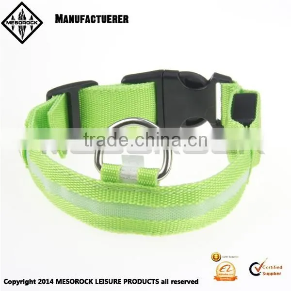 Wholesale Adjustable Sizes with Plastic Snap Closure Pet Collar Led Dog Collar