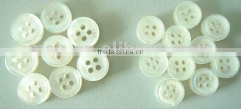 four holes natural white sea mother of pearl shell button
