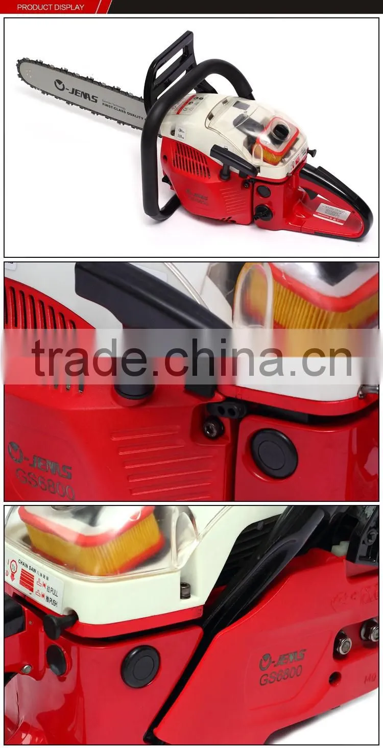 Ojenas durable 68cc 3.2kw agriculture garden tools petrol chain saw wood cutting machine