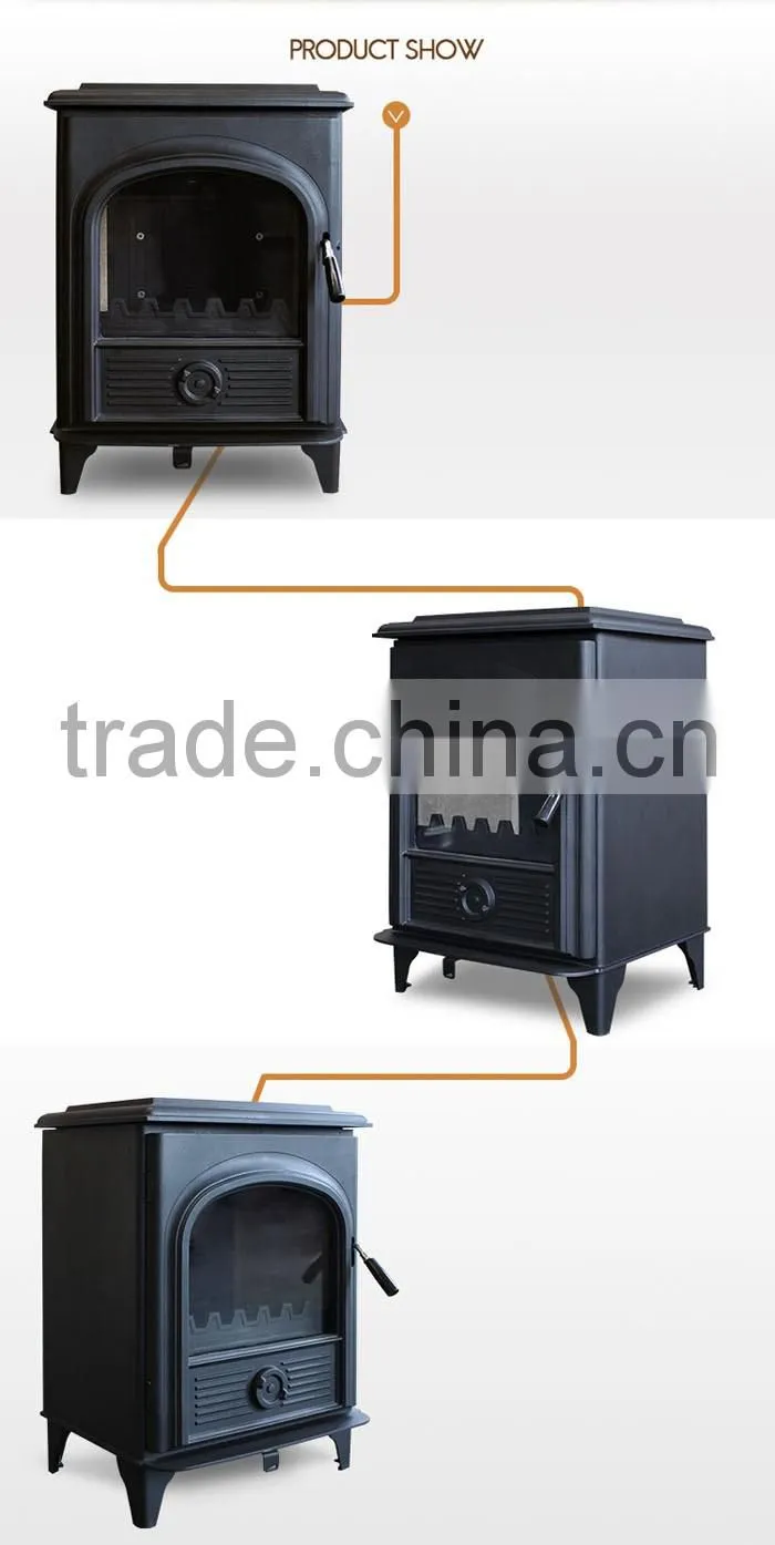Good quality CE passed antique fireplace/wood burning stove with beautiful flame
