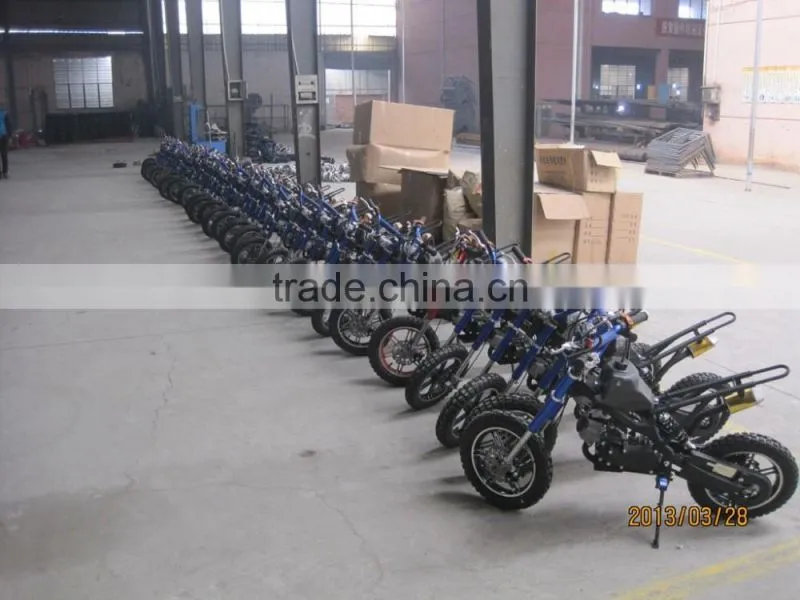top quality 49cc 2-stroke pull start girl mini dirt bike for sale (TKD50-011)