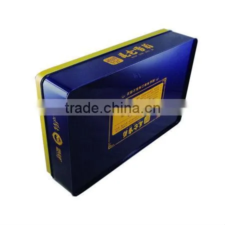 large rectangular set tea tin box