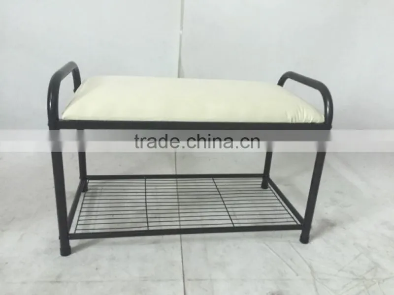 shoes rack bench with wire shoes storage