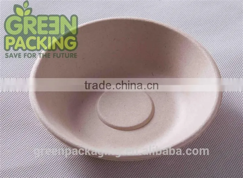Biodegradable disposable bagasse pulp bowl