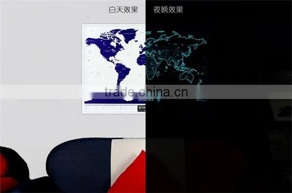 CT-543 Popular waterproof LED bright flashlight world Star Map travel light world map