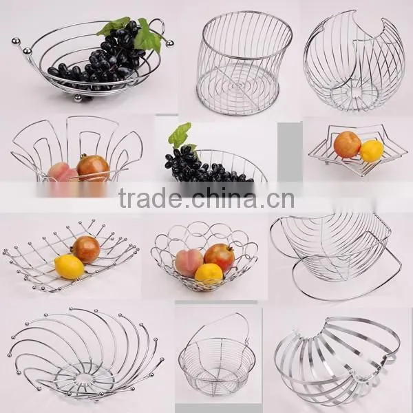 Decorate Stainless Wire Bread And Fruit Storage Basket