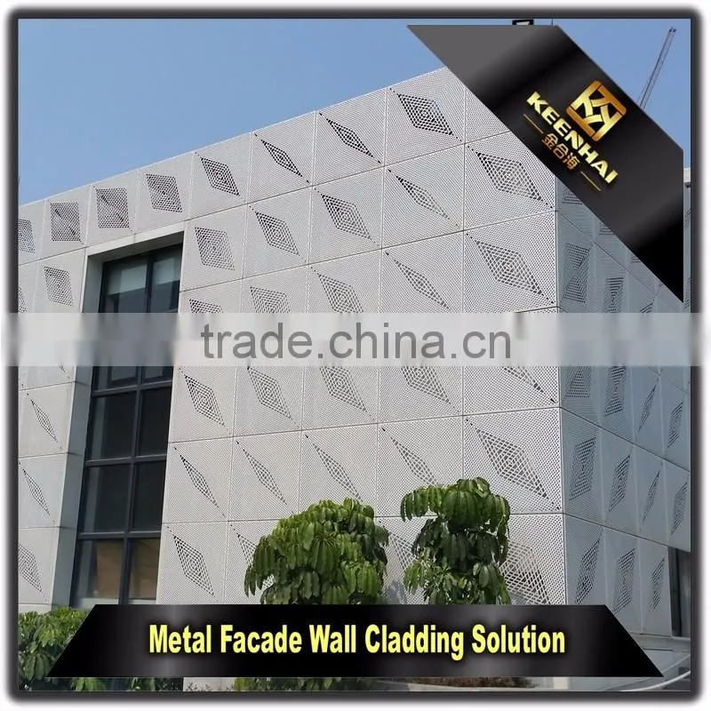 Decorative Laser cutting Outdoor Aluminium Perforated Sheet Metal Facade