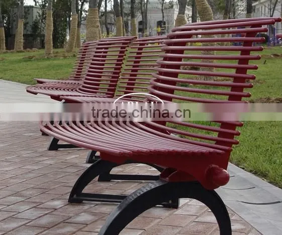 Outdoor park single seat bench