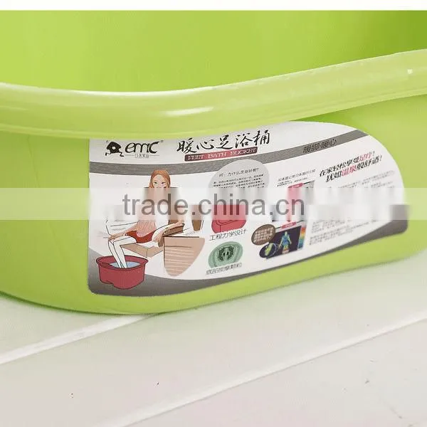 Plastic foot massage bucket without handle