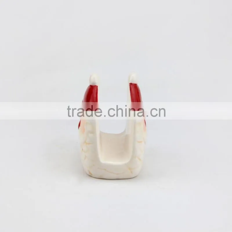Ceramic Santa Claus Head Napkin Holder,Christmas Santa Claus Head Napkin Holder