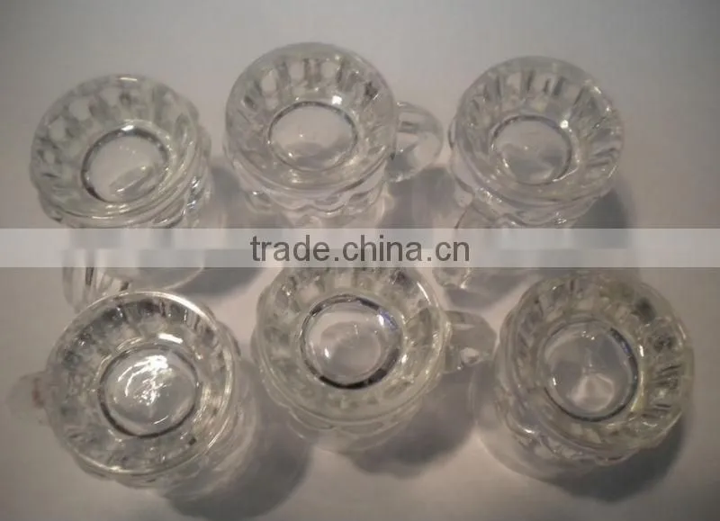 Vintage set of 6 shot glasses with handle