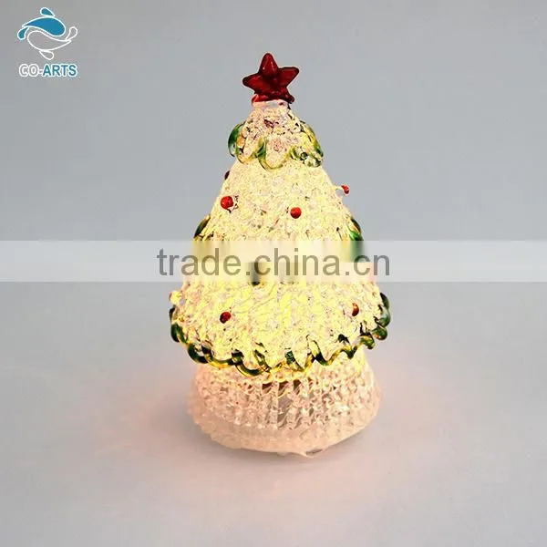 Wholesale Christmas decoration tree shaped crystal craft supplies